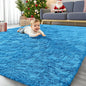 OLANLY 5x7 Machine Washable Large Area Rugs for Living Room, Bedroom, Soft Fluffy Shaggy Bedside Rug, Indoor Floor Carpet for Kids Girls and Boys, Dorms, Nursery, Home Decor Aesthetic, Bright Blue