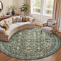 Lofus 8ft Area Rugs for Living Room, Green Washable Area Rug with Non-Slip Backing,Soft Boho Carpets for Bedroom Dining Room Home Office Indoor Nursery