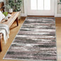 Lansny Modern Abstract Small Area Rug Indoor, Dark Light Brown White 3x5 Washable Rug Non-Slip Soft Entryway Rug Kitchen Mats Thin Print Faux Wool Floor Carpet Throw Rugs for Entrance Bedroom