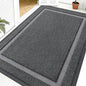 OLANLY Front Door Mat Indoor Outdoor Entrance, Waterproof All-Season, All-Weather Doormat, Sturdy Natural Rubber, Fade Resistant, Low Profile, Easy Clean Patio Porch Entryway Mat, 59x40, Grey