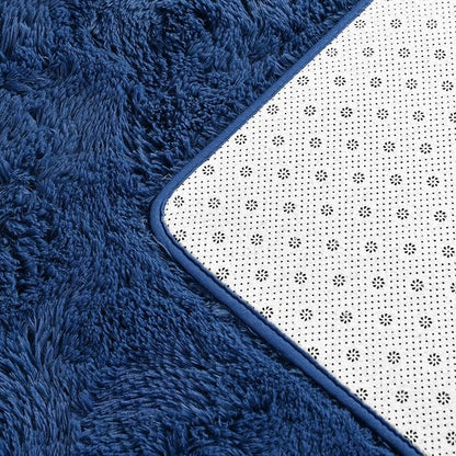 Deerhoo Shag Area Rug, 4 X 6 Plush Fuzzy Rugs for Living Room, Ultra Soft Fluffy Furry Rug for Bedroom, Indoor Carpet Nursery Rugs for Kids Room Home Decor, Navy Blue