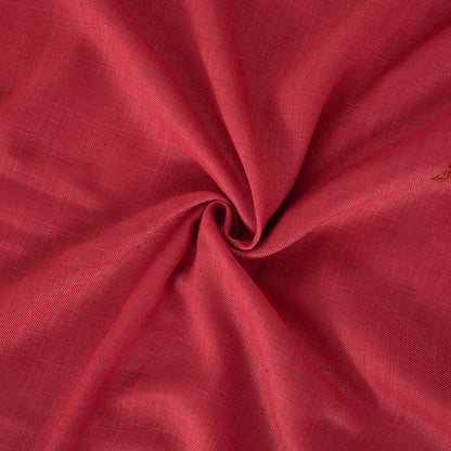 BGment Red Linen Semi Sheer Curtains for Living Room - Light Filtering Window Drapes with Rod Pocket for Dining Bedroom Lightweight, 2 Panels Set, 52 X 80 Inch