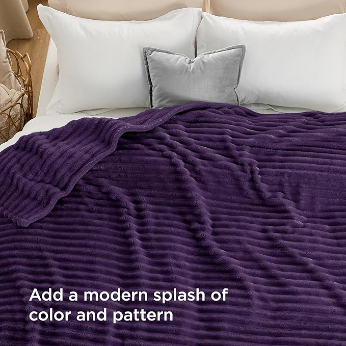 Bedsure GentleSoft Purple Full Blanket for Bed - Cozy Soft Blankets for Women, Cute Large Throws for Girls, 84x90 Inches