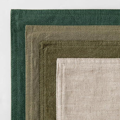 MIULEE Neutral Green Linen Pillow Covers Pack of 4 Decorative Natural Solid Throw Pillow Covers Accent Boho Farmhouse Couch Pillowcases Modern Spring Home Decor for Living Room Bed Sofa 18x18 Inch