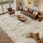 Soalmost Washable Area Rug 8x12, Large Soft Rugs for Living Room Vintage Brown Carpet 8x12 Area Rugs for Bedroom Dining Room Non-Slip Stain Resistant Under Table Rug