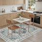 Madane Area Rug 4x6 Washable Rugs: Vintage Living Room Rug Soft Low Pile Non Slip Area Rugs Distressed Indoor Floor Carpet for Bedroom Kitchen Dining Room Home Decor, Blue