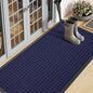 Smiry Front Door Mat Outside Entrance, Heavy Duty Natural Rubber Doormat, Non Slip, Trap Dirt and Moisture, Easy Clean, Low Profile Welcome Floor Mats for Indoor Outdoor Entry, 47x23 Inch, Navy Blue