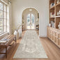Madane Hallway Runner Rug 2'6''x12', Non Slip Vintage 12ft Runners for Hallways Washable Kitchen Rugs Soft Low Pile 2.5x12 ft Rug Runner for Laundry Room, Entryway and Bedroom, Beige/Brown