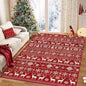 Christmas Rug 4x6 Washable Rugs, Boho Christmas Tree Snowflake Rug Non-Slip Soft Low Pile Non Shedding Indoor Holiday Carpet for Living Room Bedroom Dining Room Home Office (XmasRed, 4'x6')