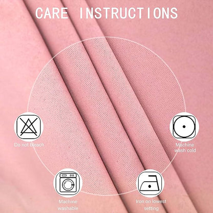 LEMOMO Pink Thermal Blackout Curtains/52 x 108 Inch/Set of 2 Panels Room Darkening Curtains for Bedroom