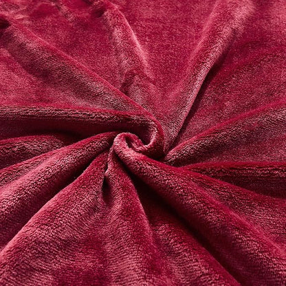 TASTHROW Large Flannel Fleece Throw Blanket, 50×70 Inch - Cozy Lightweight Thick Blanket - All Seasons Suitable for Women, Men and Kids (Two Pack, Burgundy)