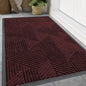 Smiry Front Door Mat Outside Entrance, Heavy Duty Sturdy Natural Rubber Doormat, Trap Dirt and Moisture, Easy Clean Low Profile Welcome Floor Mats for Indoor Outdoor Entry, 59x23 Inch, Dark Red