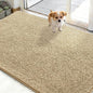 OLANLY Dog Door Mat for Muddy Paws 50x30, Absorbs Moisture and Dirt, Absorbent Non-Slip Washable Doormat, Quick Dry Chenille Mud Mat for Dogs, Entry Indoor Entryway Carpet for Inside Floor, Beige