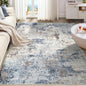 UERMEI 8x10 Area Rug Living Room Rugs Thickened - Washable Neutral Modern Abstract Soft Rug Indoor Floor No Slip Rug Carpet for Bedroom Under Dining Table Home Office Decor - Denim Blue