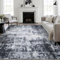 10x14 Area Rug Living Room Rug: Washable Modern Abstract Soft Thin Rug Indoor Floor No Slip Stain Resistant Carpet for Bedroom Dining Room Farmhouse Nursery Home Office - Dark-Black