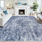 6x9 Area Rugs for Living Room Washable Rug: Anti-Skid Abstract Modern Living Room Rug Soft Thin Carpets Indoor Floor Non-Shedding Carpet for Bedroom Dining Farmhouse Nursery Navy Light Gray