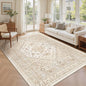 zesthome 5x7 Area Rugs - Ultra-Thin Washble Rug, Stain Resistant Anti Slip Backing Rugs for Living Room,Bedroom, Vintage Home Decor Area Rug