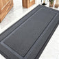 OLANLY Front Door Mat Indoor Outdoor Entrance, Waterproof All-Season, All-Weather Doormat, Sturdy Natural Rubber, Low Profile, Easy Clean Patio Porch Entryway Mat, 59x23, Charcoal Gray