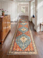 SERISSA Runner Rug for Hallways, 2'6"x12' Washable Non Slip Kitchen Runner Rug, Extra Long Boho Rug Ultra Soft Vintage Tribal Print Floor Carpet for Bedroom Hallway Entryway Bathroom Laundry Room