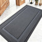 OLANLY Front Door Mat Indoor Outdoor Entrance, Waterproof All-Season, All-Weather Doormat, Sturdy Natural Rubber, Low Profile, Easy Clean Patio Porch Entryway Mat, 47x23, Charcoal Gray