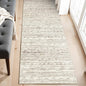 2x6 Washable Hallway Runner Rug - Moroccan Non-Slip Indoor Table Long Runners for Entryway Soft Low Pile Neutral Rugs for Kitchen Waterproof Geometric Carpet for Bedroom Bathroom Laundry 2x6 Beige
