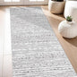 3x7 Washable Hallway Runner Rug - Moroccan Non-Slip Indoor Table Long Runners for Entryway Soft Low-Pile Neutral Rugs for Kitchen Waterproof Geometric Carpet for Bedroom Bathroom Laundry 3x7 Grey