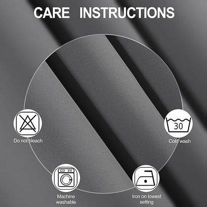 LEMOMO Grey Blackout Curtains/52 x 72 Inch/Set of 2 Panels Thermal Insulated Room Darkening Curtains for Bedroom