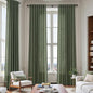 Extended Curtain Olive Green Linen Sheer Curtains for Living Room 2 Panels Set 122 Inch Length Back Tab Light Filtering & Breathability Semi Sheer Curtain Drapes for Bedroom Living Room 52x122