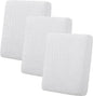 Easy-Going Stretch Individual Chair Couch Cushion Cover Sofa Cushion Furniture Protector Sofa slipcover Soft Flexibility with Elastic Bottom (3-Piece Sofa Cushion Cover, Snow White)