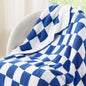Bedsure GentleSoft Checkered Throw Blanket for Couch - Super Soft Cozy & Warm Knit Navy Blue Blankets, Breathable, Lightweight & Fluffy Plaid Blanket for Bed, Sofa, Gifts for Women Men, 50x60 Inches