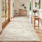 4x8 Rug for Bedroom,Wide Runner Rug for Hallway, Non Slip Washable Runner Rug for Living Room, Low Pile Soft Entryway Kitchen Rug, Modern Home Decor Mat for Dining Room(4'x8', Beige/Ivory)