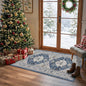 2x4 Non-Slip Entryway Area Rugs: Washable Stain Resistant Kitchen Carpet Printed Doormat Soft Low Pile Nursery Rug Vintage Small Floor Mat for Hardwood Bedroom Cozy Home Decor fot Family(2x4,Blue)