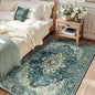 RELEANY Area Rugs 3'x5' Washable Non-Slip, Floral Vintage Distress Print Pattern Medallion Carpet for Living Room Bedroom Dining Room, Dark Blue Vintage