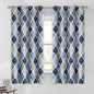 Beauoop 100% Blackout Curtains 63 Inches Long 2 Panels for Bedroom Living Room Blue Grey Moroccan Geo Room Darkening Thermal Insulated Soundproof Grommet Top Window Treatments Drapes, 50x63 Set of 2