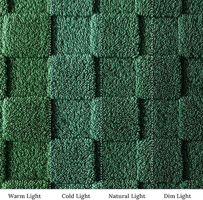 Exclusivo Mezcla Fleece Throw Blanket for Couch,Super Soft and Warm Lightweight Checkered Pattern Blankets for All Seasons, 50x60 Inches, Forest Green