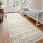 4x12 Washable Hallway Runner Rug：Moroccan Non-Slip Wide Runners for Entryway Kitchen Soft Modern Geometric Low-Pile Rugs for Living Room Thin Waterproof Carpet for Bedroom Bathroom Laundry(Beige,4x12)
