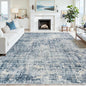 6x9 Area Rugs for Living Room Washable Rug: Anti-Skid Abstract Modern Living Room Rug Soft Thin Carpets Indoor Floor Non-Shedding Carpet for Bedroom Dining Farmhouse Nursery Home Office Blue Gold