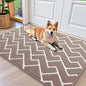 OLANLY Front Door Mat, Non-Slip Rubber Backing, Dirt Resistant and Absorbent, Washable, Easy to Clean Low-Profile Indoor Doormat for Back Door, Entryway, Inside Entrance, 40x32, Brown