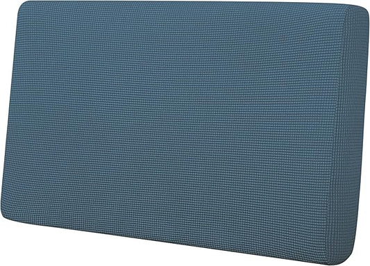 Easy-Going Stretch Loveseat Cushion Cover Sofa Cushion Furniture Protector Sofa Seat Sofa Slipcover Sofa Cover Soft Flexibility with Elastic Bottom(Loveseat Cushion, Bluestone)