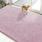 OLANLY Dog Door Mat for Muddy Paws 50x30, Absorbs Moisture and Dirt, Absorbent Non-Slip Washable Doormat, Quick Dry Chenille Mud Mat, Entry Indoor Entryway Carpet for Inside Floor, Dusty Rose