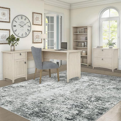 5x7 Area Rugs for Living Room, Washable Modern Abstract Large Area Rug Neutral Soft Non Slip Kids Rug Stain Resistant Indoor Carpet for Bedroom Nursery Dining Room Playroom(Grey, 5'x7')