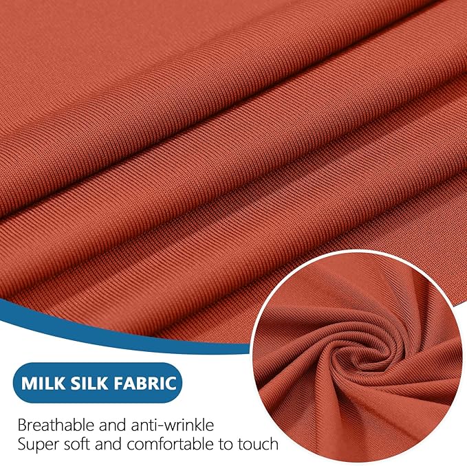 hyha Milk Silk Couch Cushion Covers, Soft Magic Sofa Covers Washable for Cushion Couch, Stretch Sectional Outdoor Cushion Covers for Patio Furniture with Elastic Bottom(Small, Rust)