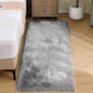 Goolela Grey Fluffy Fuzzy Furry Rug 2x6 for Bedroom Bedside Runner Faux Sheepskin Fur Shaggy Soft Plush Rectangle