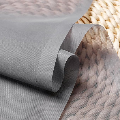 OWENIE Short Grey Sheer Curtains 36 Inches 2 Panels Set - Light Filtering Kitchen Tiers Rod Pocket Voile Cafe Curtains for Kitchen Bathroom Small Half Window, 42 in W x 36 in L, Grey