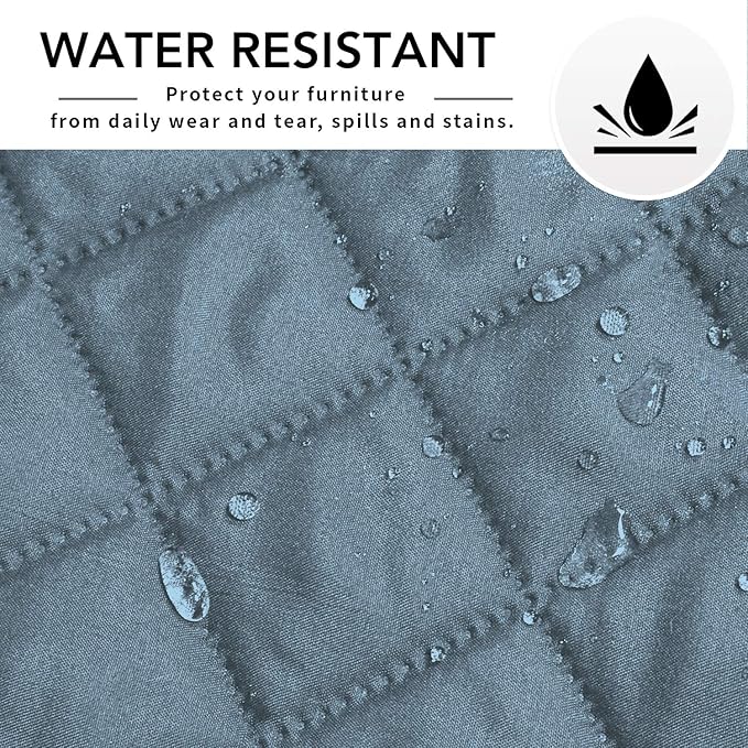 Easy-Going Sofa Slipcover L Shape Sofa Cover Sectional Couch Cover Furniture Protector Mat for Pets Dog Cat (Large, Light Blue/Light Blue)