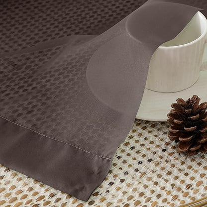 Aiyufeng Chocolate Sheer Curtains 72 Inches Long 2 Panels, Solid Voile Top Dual Rod Pockets Stylish Breathable Drapes Window Treatment for Kid's Room/Bedroom/Living Room, 42W x 72L, Chocolate Brown