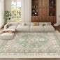 zesthome 8x10 Area Rugs for Living Room,Non-Slip Backing Washable Rugs,Vintage Large Area Rug，Stain Resistant Home Decor Rug (Green/Brown,8'x10')