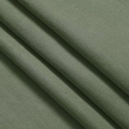 Nanspring Olive Green Linen Curtains 72 Inches Long 2 Panels Set for Living Room Back Tab Rod Pocket Light Filtering Semi Sheer Privacy Drapes Cotton Farmhouse Bedroom Curtain 52X72 Inches