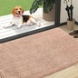 OLANLY Dog Door Mat for Muddy Paws 47x32, Absorbs Moisture and Dirt, Absorbent Non-Slip Washable Doormat, Quick Dry Chenille Mud Mat for Dogs, Entry Indoor Entryway Carpet for Inside Floor, Peach