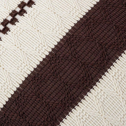 Fancy Homi Set of 1 Boho Brown Long Lumbar Decorative Throw Pillow Cover 12x24 Inch for Couch Bed Sofa Chair, Modern Organic Farmhouse Home Decor, Soft Cotton Cute Accent Rectangle Cushion Case